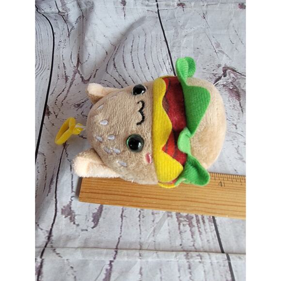 Cat Hamburger Plush Backpack Clip - Picture 5 of 5